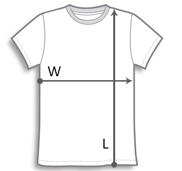 Orientierung T-Shirt Weite und Länge