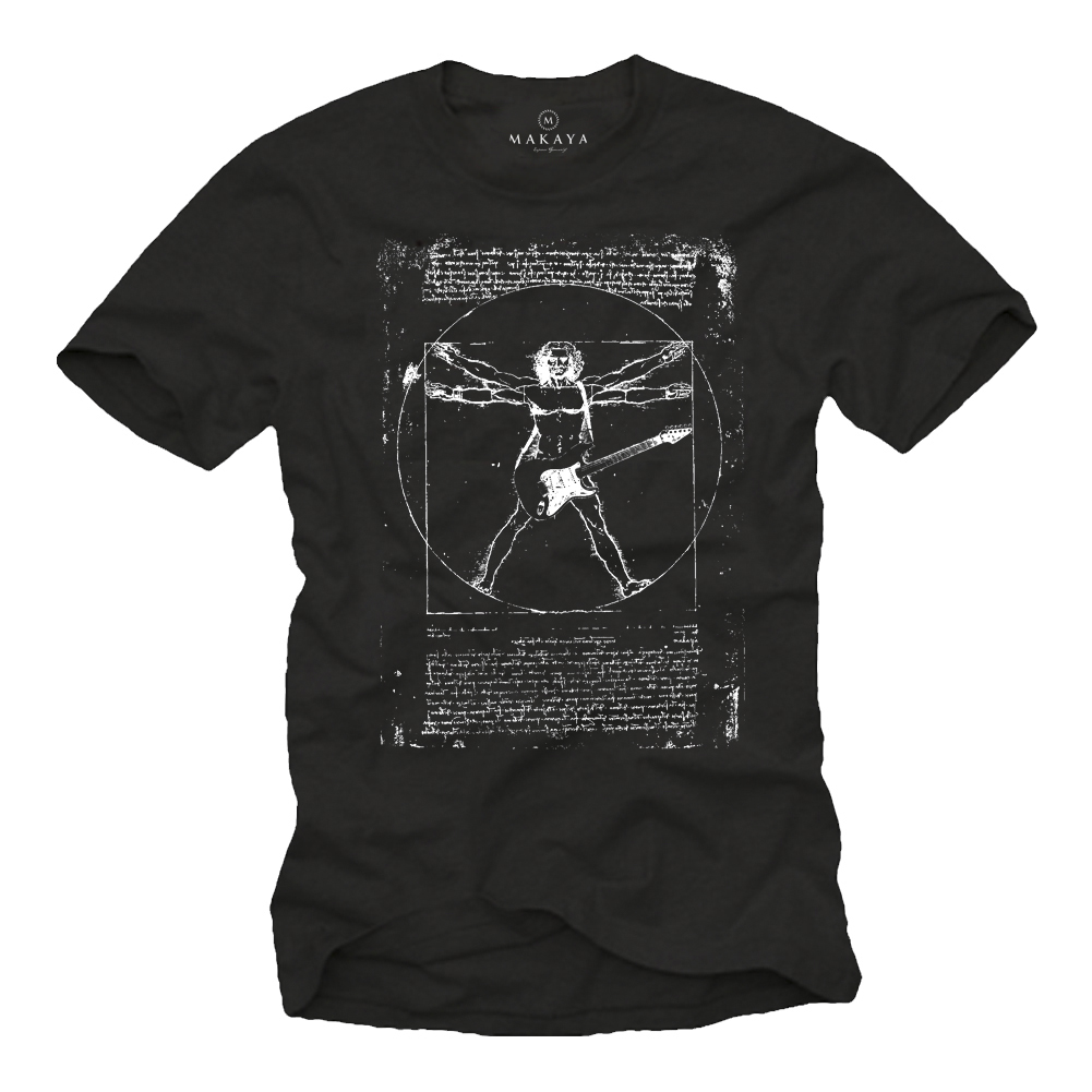 Men's  T-Shirt - Da Vinci Rock Guitar